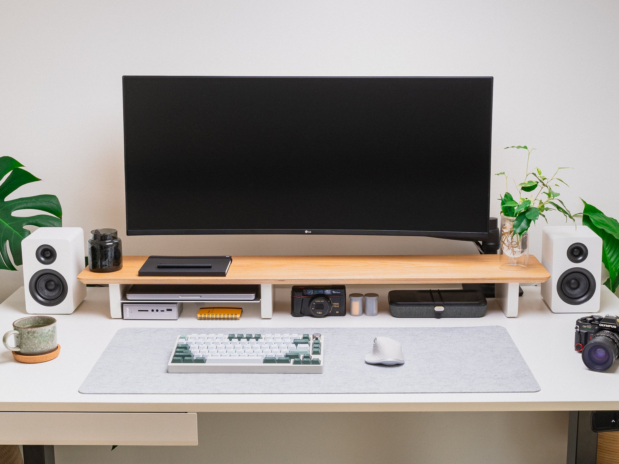 Oak Desk Shelf