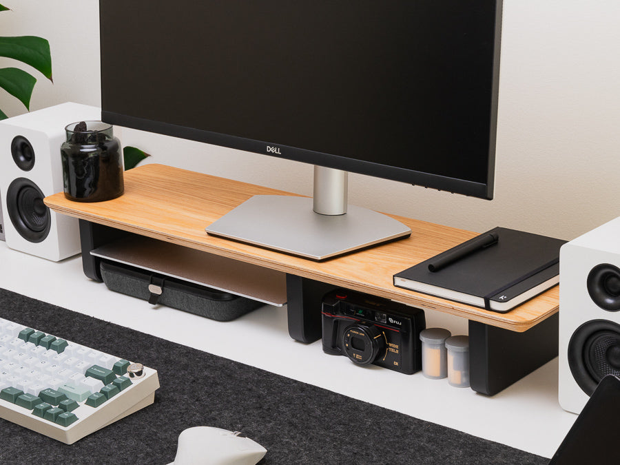 Oak Desk Shelf – MOKU WORKS