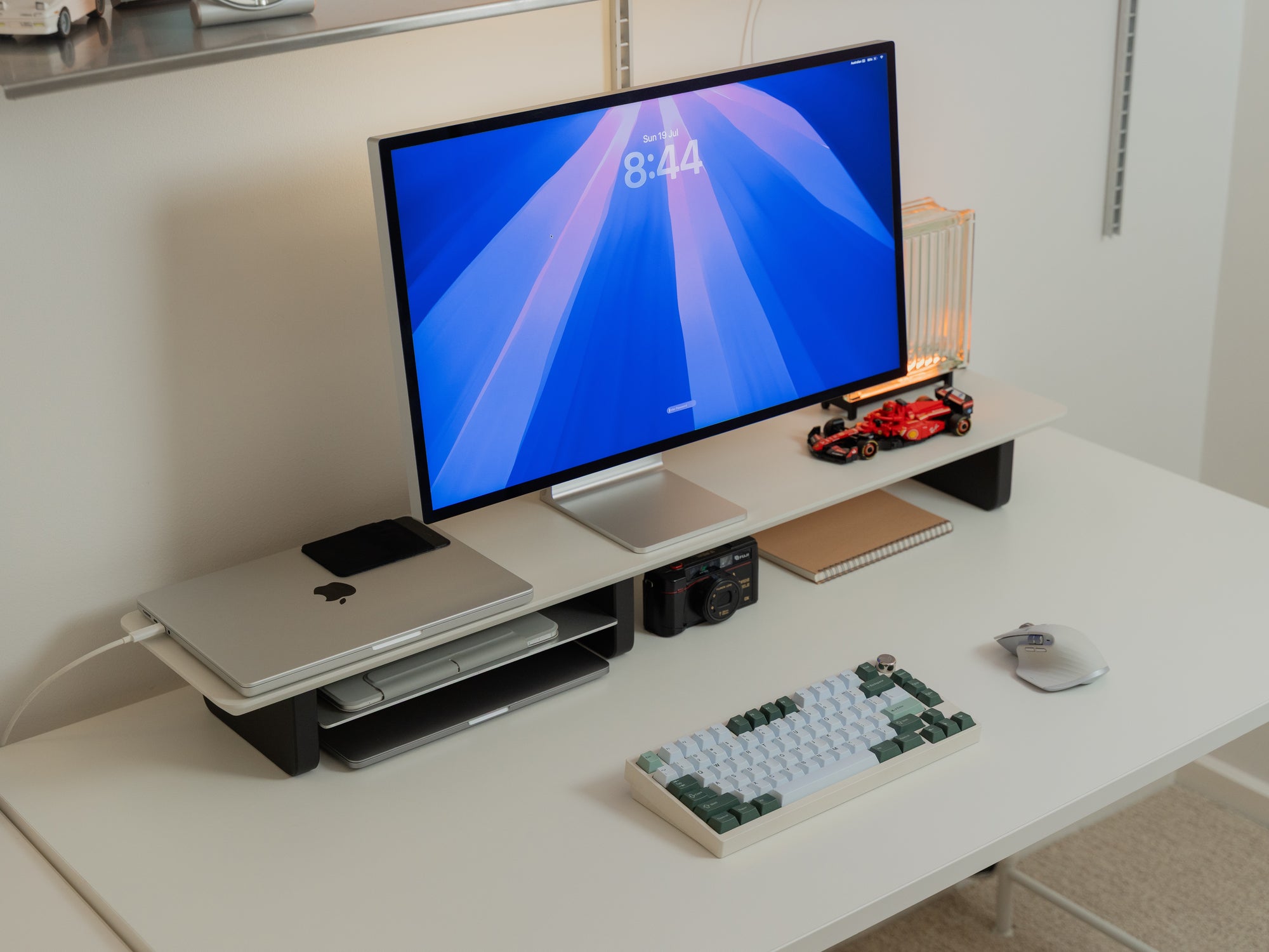 Matte White Desk Shelf