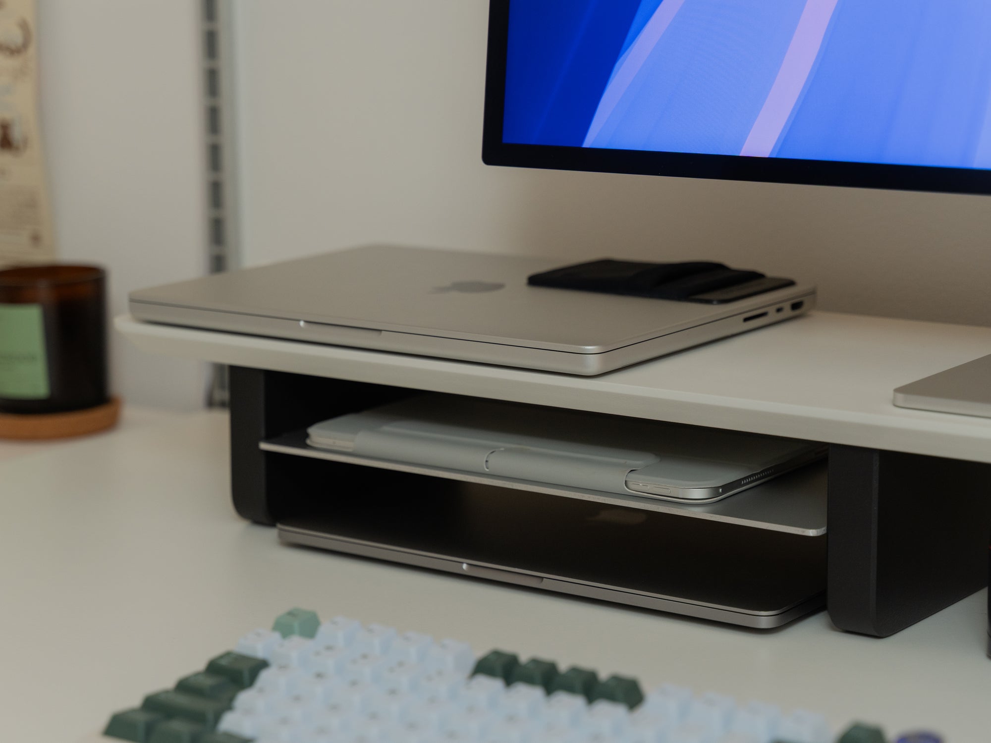 Matte White Desk Shelf