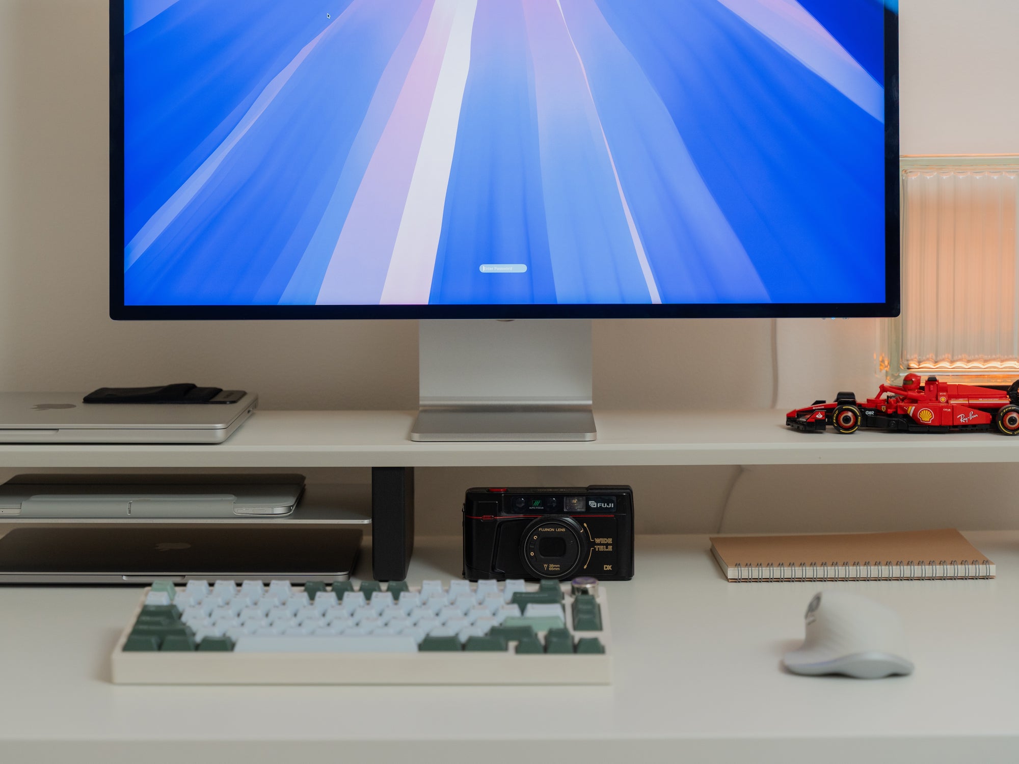 Matte White Desk Shelf