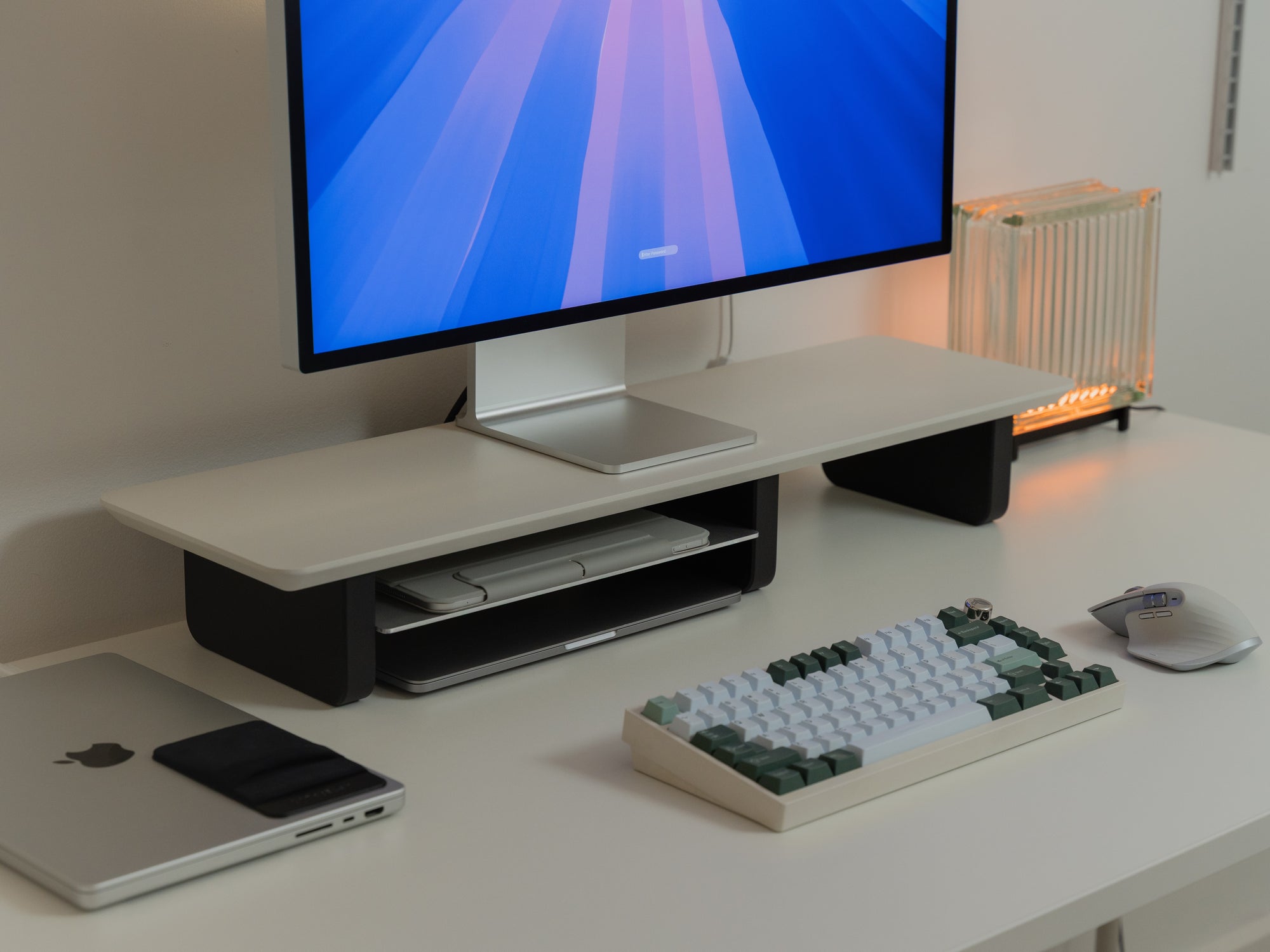 Matte White Desk Shelf