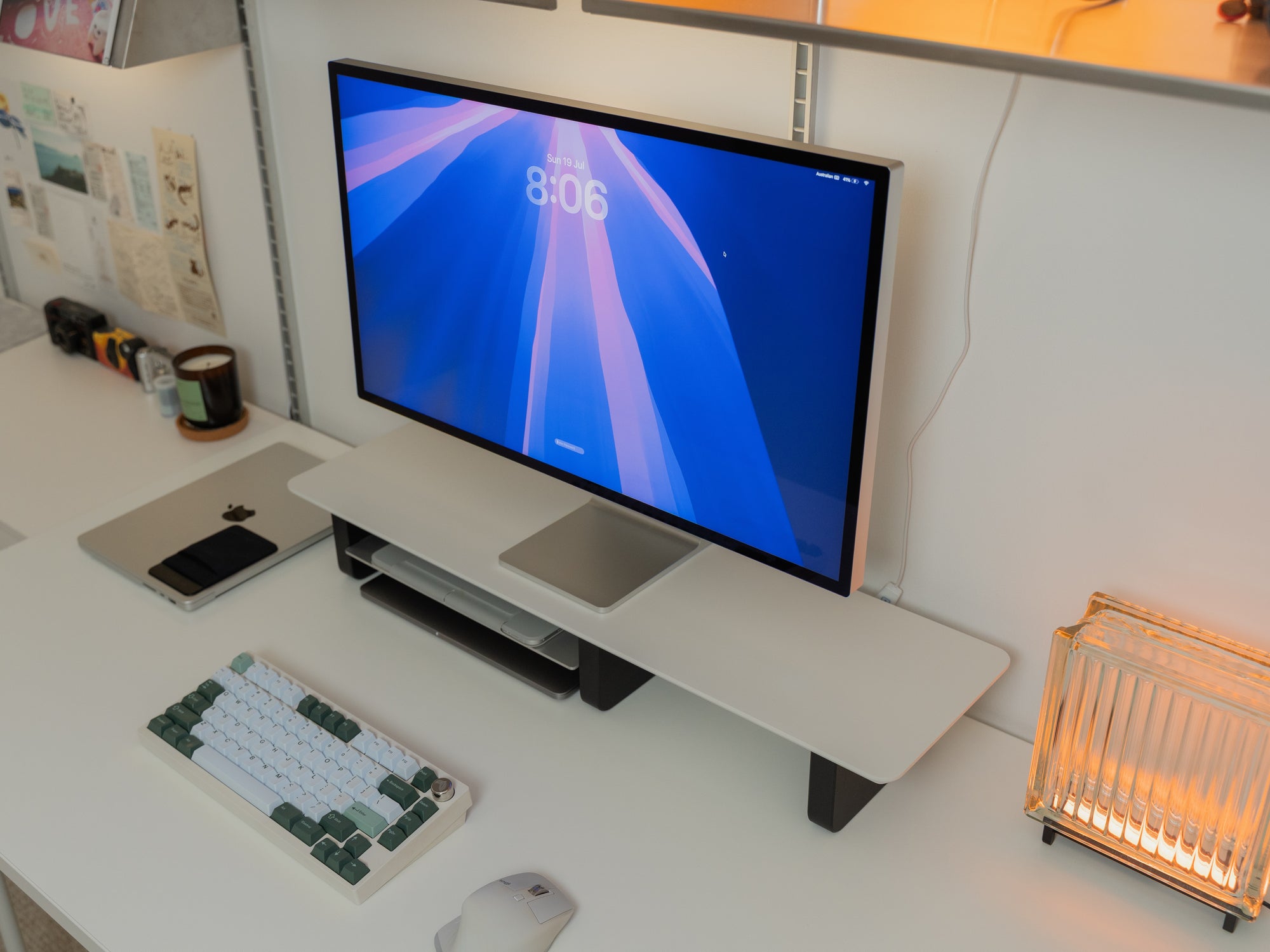 Matte White Desk Shelf