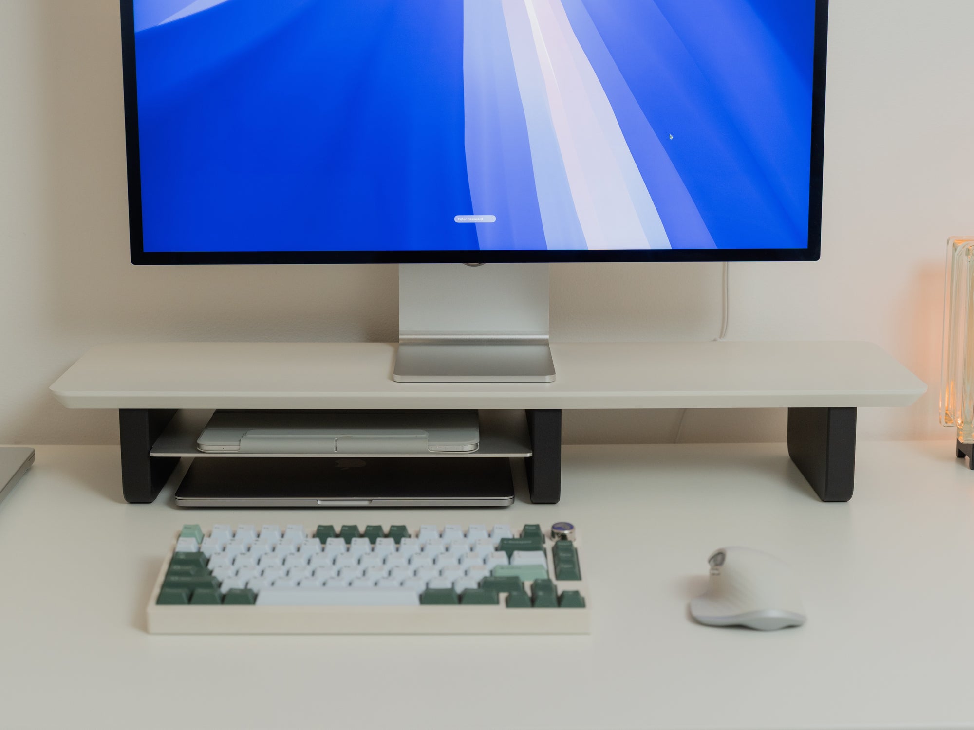 Matte White Desk Shelf
